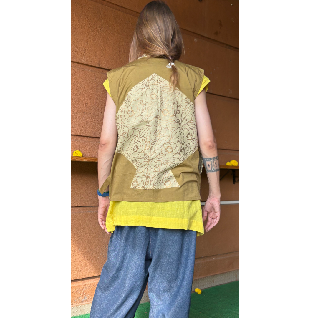 Kimono Jacket- printed linen