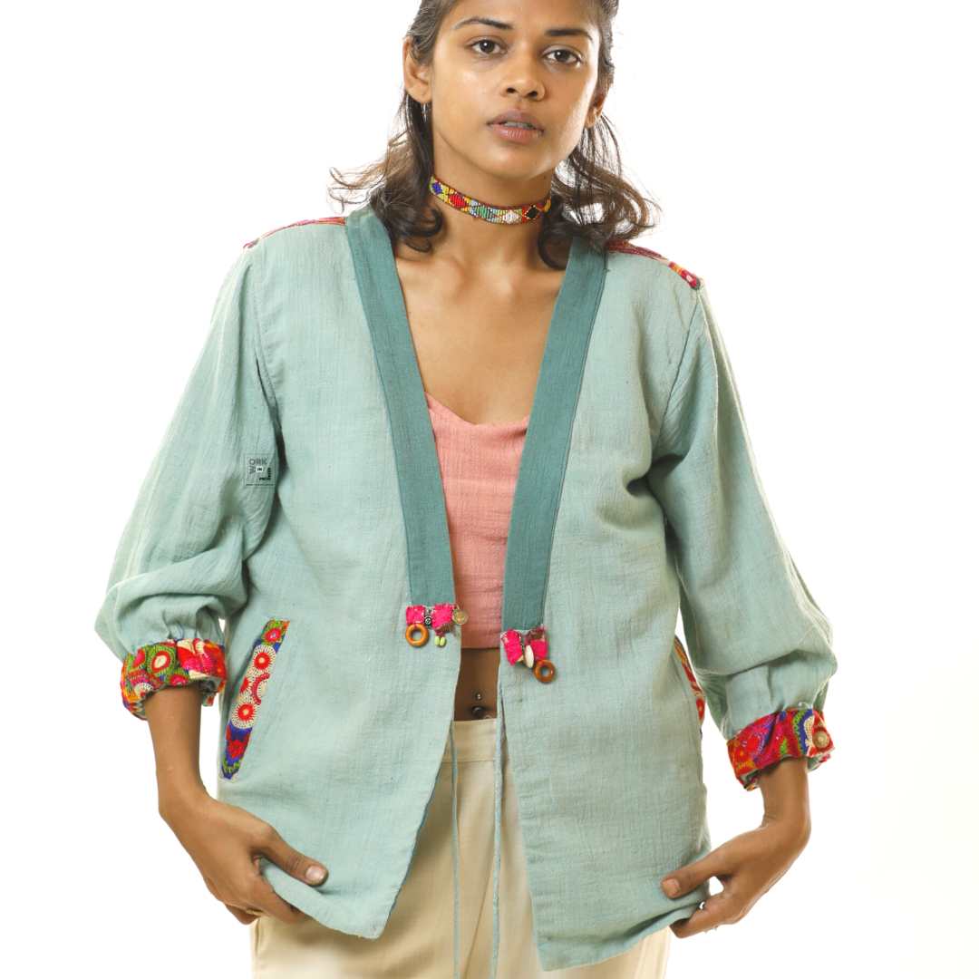 Coat - 
Kala Cotton & Vintage Kutch Patch