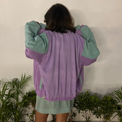 Bomber Jacket - 
Very Peri Kala Cotton