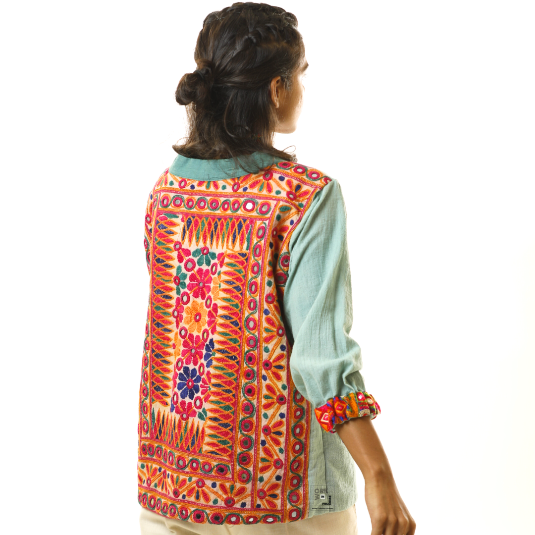 Coat - 
Kala Cotton & Vintage Kutch Patch